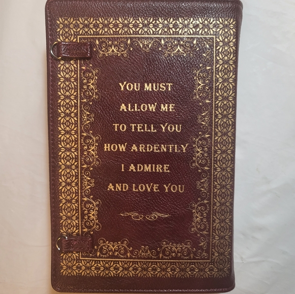 Pride and Prejudice Jane Austen Book Shape Crossbody Purse NWT - Picture 2 of 4